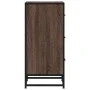 Aparador madera ingeniería y metal marrón roble 35,5x35x76 cm by , Sideboards - Ref: Foro24-848948, Price: 61,43 €, Discount: %