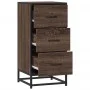Aparador madera ingeniería y metal marrón roble 35,5x35x76 cm by , Sideboards - Ref: Foro24-848948, Price: 61,43 €, Discount: %