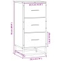 Aparador madera ingeniería y metal marrón roble 35,5x35x76 cm by , Sideboards - Ref: Foro24-848948, Price: 62,27 €, Discount: %