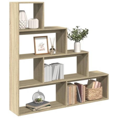 Librería divisora 4 niveles madera Sonoma 143,5x29x143,5 cm von , Bücherregale und Regale - Ref: Foro24-857996, Preis: 86,22 ...