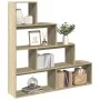 Librería divisora 4 niveles madera Sonoma 143,5x29x143,5 cm by , Bookcases and shelves - Ref: Foro24-857996, Price: 82,38 €, ...
