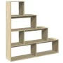 Librería divisora 4 niveles madera Sonoma 143,5x29x143,5 cm by , Bookcases and shelves - Ref: Foro24-857996, Price: 82,38 €, ...