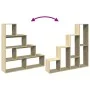Librería divisora 4 niveles madera Sonoma 143,5x29x143,5 cm by , Bookcases and shelves - Ref: Foro24-857996, Price: 82,38 €, ...