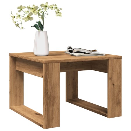 Mesa auxiliar de madera de ingeniería roble artisan 50x50x35 cm by , Side tables - Ref: Foro24-856689, Price: 40,27 €, Discou...