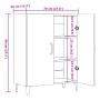 Aparador de madera de ingeniería envejecida 70x34x90 cm von , Sideboards - Ref: Foro24-856888, Preis: 84,11 €, Rabatt: %