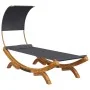 Lounger with anthracite gray curved wood canopy 100x200x126cm by vidaXL, Outdoor beds - Ref: Foro24-313946, Price: 142,01 €, ...