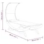 Lounger with anthracite gray curved wood canopy 100x200x126cm by vidaXL, Outdoor beds - Ref: Foro24-313946, Price: 142,01 €, ...