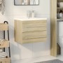 Set de muebles de baño 2 pzas madera contrachapada roble Sonoma by , bathroom vanities - Ref: Foro24-3325046, Price: 149,66 €...