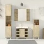 Juego de muebles de baño 4 pzas contrachapada roble Sonoma de , Muebles de baño - Ref: Foro24-3324970, Precio: 215,90 €, Desc...