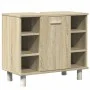 Juego de muebles de baño 4 pzas contrachapada roble Sonoma de , Muebles de baño - Ref: Foro24-3324970, Precio: 215,90 €, Desc...