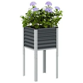 Jardinera de acero gris antracita 45x45x88 cm by , Pots and planters - Ref: Foro24-4008966, Price: 29,94 €, Discount: %