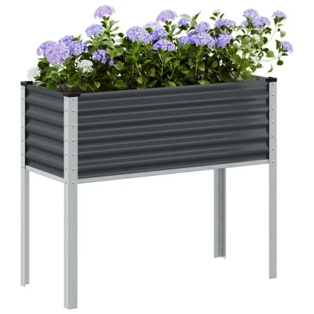 Jardinera de acero gris antracita 100x41x90 cm by , Pots and planters - Ref: Foro24-4008972, Price: 50,13 €, Discount: %