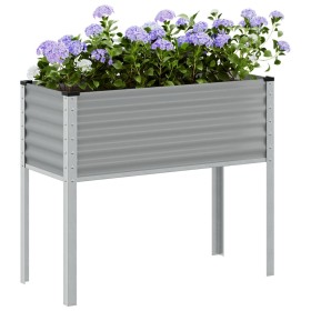Jardinera de acero gris 100x41x90 cm von , Töpfe und Pflanzgefäße - Ref: Foro24-4008970, Preis: 42,92 €, Rabatt: %