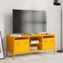 Mueble para TV acero laminado en frío amarillo 101,5x39x43,5 cm by , TV Furniture - Ref: Foro24-851301, Price: 120,83 €, Disc...