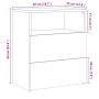 Mesitas de noche 2 uds madera ingeniería envejecida 50x32x60 cm by , Nightstands - Ref: Foro24-856565, Price: 99,41 €, Discou...