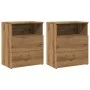 Mesitas noche 2 uds madera ingeniería roble artisan 50x32x60 cm de , Mesitas de noche - Ref: Foro24-856567, Precio: 129,05 €,...