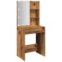 Tocador con luces LED madera envejecida 60x40x140 cm de , Mesas - Ref: Foro24-856999, Precio: 100,38 €, Descuento: %