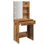 Tocador con luces LED madera envejecida 60x40x140 cm by , Tables - Ref: Foro24-856999, Price: 95,53 €, Discount: %