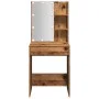 Tocador con luces LED madera envejecida 60x40x140 cm by , Tables - Ref: Foro24-856999, Price: 95,53 €, Discount: %