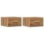 Mesitas de noche de pared 2 uds color roble artisan 35x35x20 cm von , Nachttische - Ref: Foro24-857066, Preis: 56,62 €, Rabat...