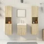Juego de muebles de baño 4 pzas contrachapada roble Sonoma von , Badezimmermöbel - Ref: Foro24-3324998, Preis: 138,19 €, Raba...