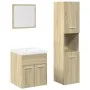 Juego de muebles de baño 4 pzas contrachapada roble Sonoma de , Muebles de baño - Ref: Foro24-3325004, Precio: 171,74 €, Desc...