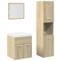 Juego de muebles de baño 4 pzas contrachapada roble Sonoma von , Badezimmermöbel - Ref: Foro24-3325004, Preis: 172,57 €, Raba...