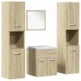 Juego de muebles de baño 5 pzas madera ingeniería roble Sonoma von , Badezimmermöbel - Ref: Foro24-3325010, Preis: 221,10 €, ...