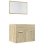 Set de muebles de baño 2 pzas madera contrachapada roble Sonoma de , Muebles de baño - Ref: Foro24-856372, Precio: 67,24 €