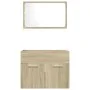 Set de muebles de baño 2 pzas madera contrachapada roble Sonoma by , Bathroom furniture - Ref: Foro24-856372, Price: 68,50 €,...