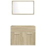 Set de muebles de baño 2 pzas madera contrachapada roble Sonoma by , Bathroom furniture - Ref: Foro24-856372, Price: 70,77 €,...