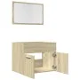 Set de muebles de baño 2 pzas madera contrachapada roble Sonoma by , Bathroom furniture - Ref: Foro24-856372, Price: 68,50 €,...