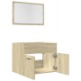 Set de muebles de baño 2 pzas madera contrachapada roble Sonoma by , Bathroom furniture - Ref: Foro24-856372, Price: 70,77 €,...