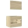 Set de muebles de baño 2 pzas madera contrachapada roble Sonoma by , Bathroom furniture - Ref: Foro24-856372, Price: 68,50 €,...