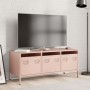 Mueble para TV acero laminado en frío rosa 101,5x39x43,5 cm by , TV Furniture - Ref: Foro24-851227, Price: 94,07 €, Discount: %