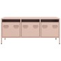 Mueble para TV acero laminado en frío rosa 101,5x39x43,5 cm by , TV Furniture - Ref: Foro24-851227, Price: 94,07 €, Discount: %