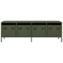Mueble TV acero laminado en frío verde oliva 135x39x43,5 cm by , TV Furniture - Ref: Foro24-851308, Price: 154,78 €, Discount: %