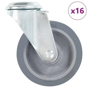 Swivel wheels with pin hole 16 units 100 mm by , Material handling - Ref: Foro24-277863, Price: 85,80 €, Discount: %