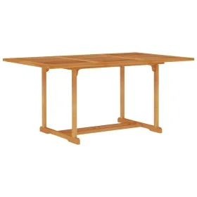 Mesa de jardín de madera maciza de teca 150x90x75 cm de vidaXL, Mesas de jardín - Ref: Foro24-315103, Precio: 193,35 €, Descu...