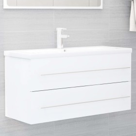 Waschbeckenunterschrank aus weißem Sperrholz 100x38,5x48 cm. von , Badezimmermöbel - Ref: Foro24-804719, Preis: 66,77 €, Raba...
