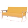 3-piece yellow fabric sofa set by , Sofas - Ref: Foro24-274919, Price: 589,83 €, Discount: %
