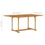 Gartentisch aus massivem Teakholz, 150 x 90 x 75 cm von vidaXL, Gartentische - Ref: Foro24-315103, Preis: 193,35 €, Rabatt: %
