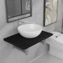 Conjunto de muebles de baño 2 piezas cerámica negro de , Muebles de baño - Ref: Foro24-279336, Precio: 83,70 €, Descuento: %