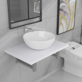 Conjunto de muebles de baño 2 piezas cerámica blanco de , Muebles de baño - Ref: Foro24-279341, Precio: 86,45 €, Descuento: %