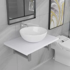 Zweiteiliges Badezimmermöbelset aus weißer Keramik. von , Badezimmermöbel - Ref: Foro24-279341, Preis: 83,50 €, Rabatt: %