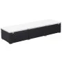 Liegestuhl mit schwarzem Kunststoff-Rattankissen von , Liegen - Ref: Foro24-42677, Preis: 222,20 €, Rabatt: %
