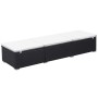 Tumbona con cojín de ratán sintético negro de , Tumbonas - Ref: Foro24-42677, Precio: 226,52 €, Descuento: %