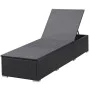 Liegestuhl mit schwarzem Kunststoff-Rattankissen von , Liegen - Ref: Foro24-42677, Preis: 222,20 €, Rabatt: %