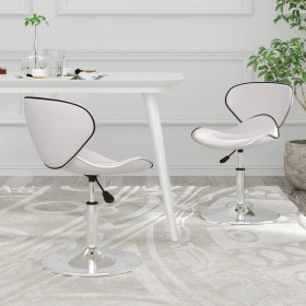 Sillas de comedor 2 unidades cuero sintético blanco de , Sillas de comedor - Ref: Foro24-335119, Precio: 122,02 €, Descuento: %
