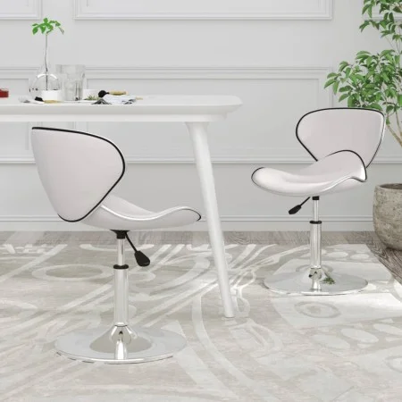 Esszimmerstühle, 2 Stück, weißes Kunstleder von , Essstühle - Ref: Foro24-335119, Preis: 119,25 €, Rabatt: %